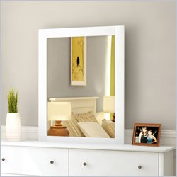 South Shore Breakwater Vertical Mirror in Pure White Finish