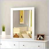 South Shore Breakwater Vertical Mirror in Pure White Finish