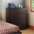 ADD TO YOUR SET: South Shore Logik 4 Drawer Chest in Chocolate Finish