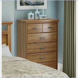 South Shore Versa 5 Drawer Chest in Golden Oak Finish