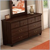 South Shore Dover 6 Drawer Double Dresser in Sumptuous Cherry Finish