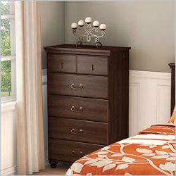 South Shore Dover 5 Drawer Chest in Sumptuous Cherry Finish
