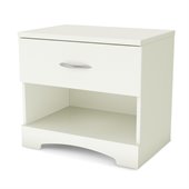 South Shore Maddox Nightstand in Pure White Finish