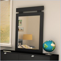 South Shore Affinato Vertical Mirror in Solid Black Finish