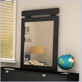 South Shore Affinato Vertical Mirror in Solid Black Finish