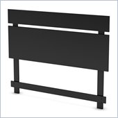 South Shore Affinato Full / Queen Panel Headboard in Solid Black Finish