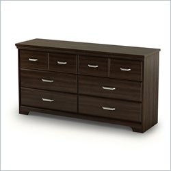 South Shore Versa Double Dresser in Moka Finish