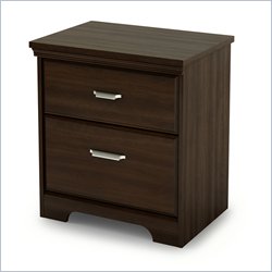 South Shore Versa Nightstand in Moka Finish