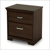 South Shore Versa Nightstand in Moka Finish