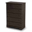 ADD TO YOUR SET: South Shore Summer Breeze 5 Drawer Chest in Chocolate Finish
