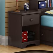 South Shore Summer Breeze Nightstand in Chocolate Finish