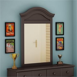 South Shore Summer Breeze Vertical Mirror in Chocolate Finish