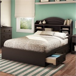 South Shore Summer Breeze Full Mates Storage Bed in Chocolate Finish