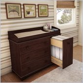 South Shore Sunny Baby Changing Table in Royal Cherry Finish