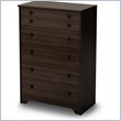 ADD TO YOUR SET: South Shore Newton 5 Drawer Shaker Style Chest in Moka Finish