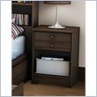 ADD TO YOUR SET: South Shore One Drawer Shaker Style Newton Nightstand in Moka Finish
