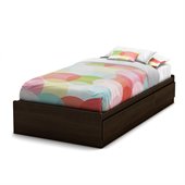 South Shore Newton Shaker Style Twin Mates Bed in Moka Finish