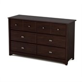 South Shore Nathan 6 Drawer Dresser in Havana Finish