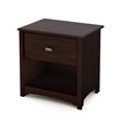 ADD TO YOUR SET: South Shore Nathan 1 Drawer Nightstand in Havana Finish