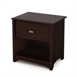 South Shore Nathan 1 Drawer Nightstand in Havana Finish