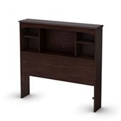 South Shore Nathan Twin Bookcase Headboard in Havana Finish
