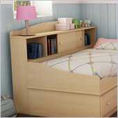 South Shore Drew Storage Headboard in Natural Maple Finish