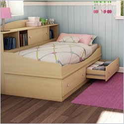 South Shore Drew Twin Mates 39 Bed in Natural Maple Finish