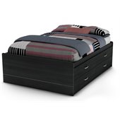 South Shore Cosmos Contemporary Full Bed Frame Only in Black Onyx