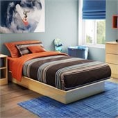 South Shore Libra Kids Twin Platform Bed in Natural Maple