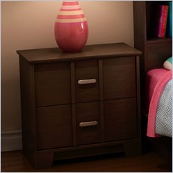 South Shore Terra Nightstand in Chocolate Finish