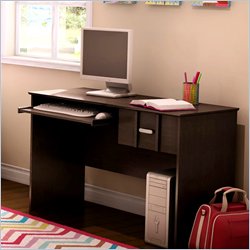 South Shore Terra Small Desk in Chocolate Finish
