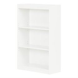 South Shore 3 Shelf Bookcase in Pure White