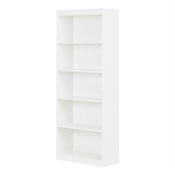 South Shore 5 Shelf Bookcase in Pure White