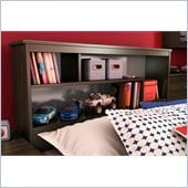 South Shore McLaren Twin Bookcase Headboard in Mocha