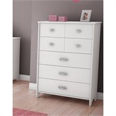 South Shore Sabrina 5 Drawer Chest in Pure White