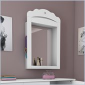South Shore Sabrina Wall Mounted Mirror in Pure White