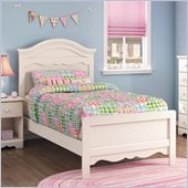 South Shore Summer Breeze Twin Panel Bed in White Wash