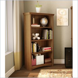 South Shore Glasgow 4 Shelf Bookcase in Morgan Cherry