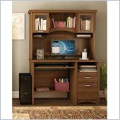 South Shore Glasgow Computer Desk and Hutch Set in Morgan Cherry