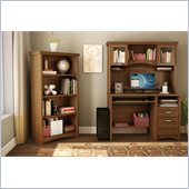 South Shore Glasgow 3 Piece Office Set in Morgan Cherry