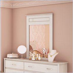 South Shore Torrence Vertical Mirror in White Wash
