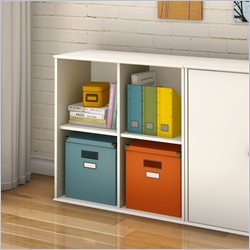 South Shore Stor It 4 Cubby Storage Unit in Pure White