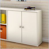 South Shore Stor It 4 Cubby Storage Unit with Doors in Pure White