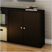 South Shore Stor It 4 Cubby Storage Unit with Doors in Chocolate