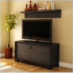 South Shore Agora TV Stand in Chocolate Finish