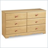 South Shore Lily Rose Double Dresser in Romantic Pine