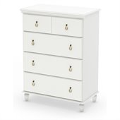 South Shore Moonlight 4 Drawer Chest in Pure White
