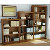 South Shore 3 Piece Bookcase Set in Morgan Cherry