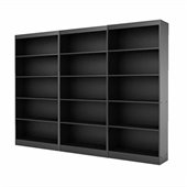 South Shore Axess 5 Shelf Wall Bookcase in Pure Black
