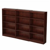 South Shore Office 4 Shelf Wall Bookcase in Royal Cherry